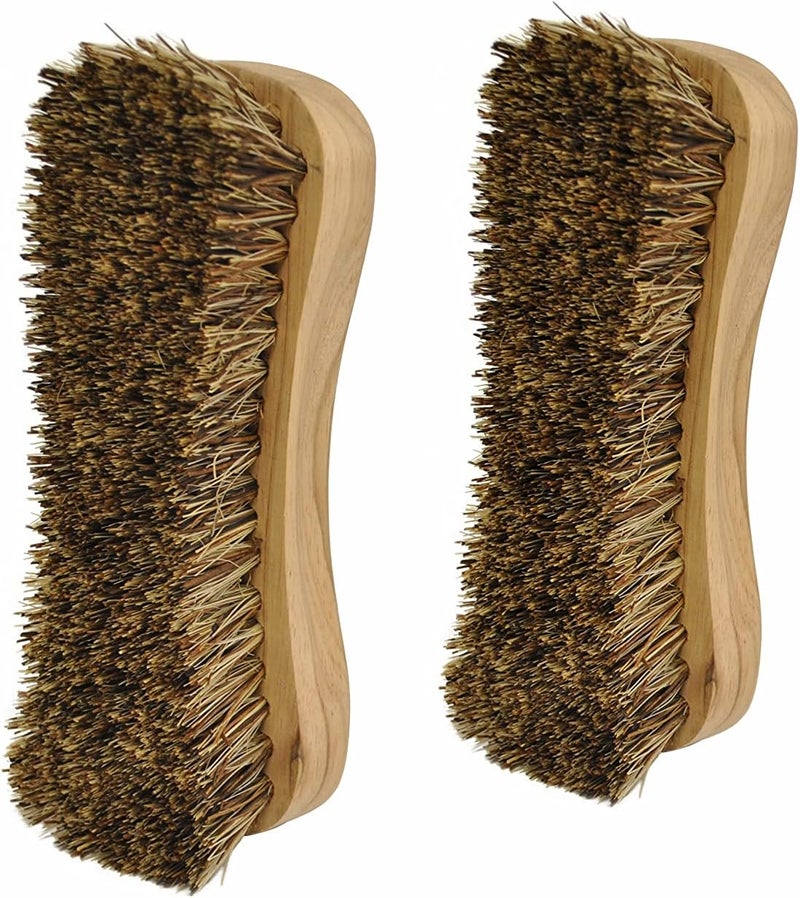 Naturolic All-Natural Wooden Scrub Brush Set | Wooden Handle | Palmyra Bristle Brush for Cleaning | Eco Friendly Cleaning Products | Scrub Brush Set of 2 - Image 4
